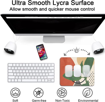 Mouse Pad with Stitched Edge, Premium-Textured Mouse Mat, Non-Slip Rubber Base Mousepad for Laptop, Computer & PC,9.5×7.9 Inches,Modern Abstract