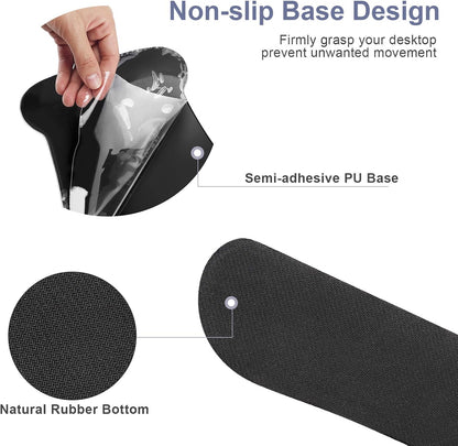 Ergonomic Gel Wrist Rest Mouse Pad with Non-Slip Rubber Base and Memory Foam Support for Home Office Use - Cute Cat Design