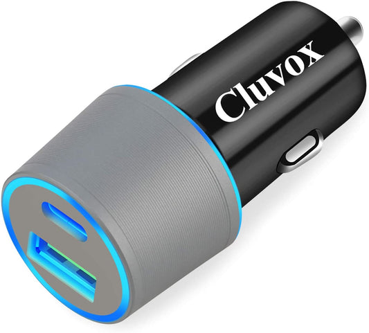 Dual USB Car Charger Adapter,  20W Fast Charging for Iphone 17 Pro Max/Air/16 Plus/15/14/13/12/11/Xs/Xr/8/Se 2020/Ipad 8Th/Pro/Air 4/Mini, Google Pixel, Samsung Cigarette USB Charger