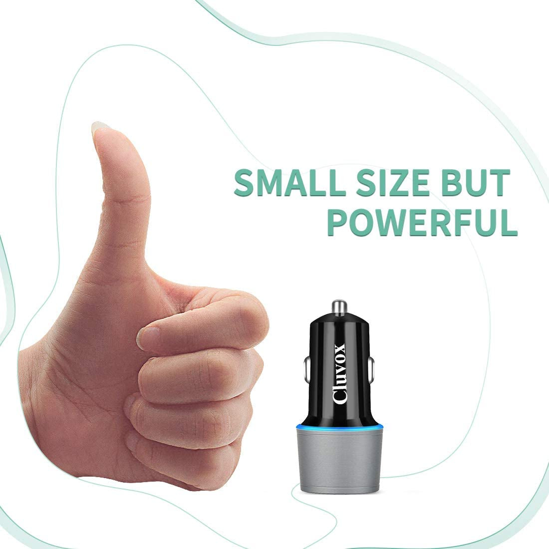 Dual USB Car Charger Adapter,  20W Fast Charging for Iphone 17 Pro Max/Air/16 Plus/15/14/13/12/11/Xs/Xr/8/Se 2020/Ipad 8Th/Pro/Air 4/Mini, Google Pixel, Samsung Cigarette USB Charger