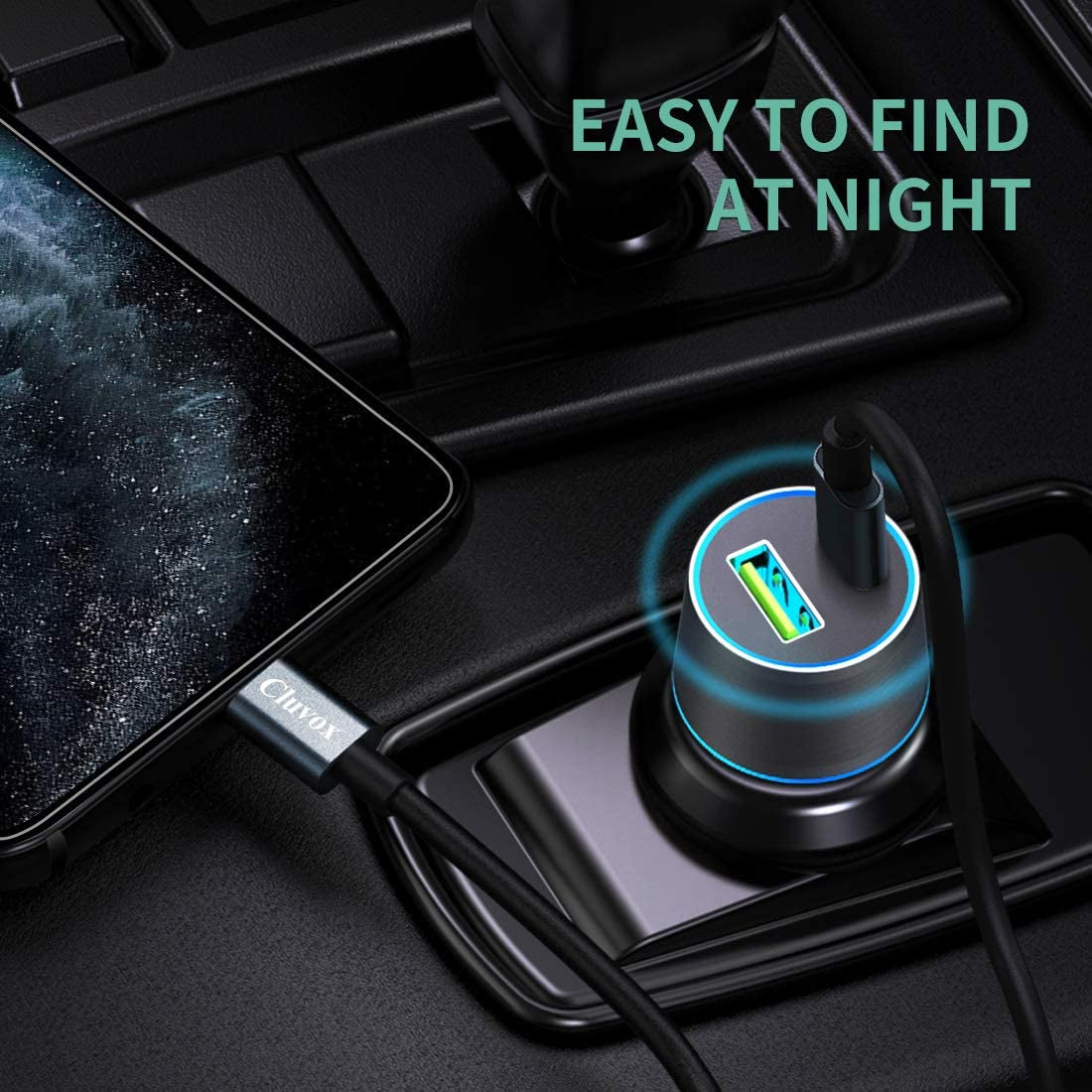Dual USB Car Charger Adapter,  20W Fast Charging for Iphone 17 Pro Max/Air/16 Plus/15/14/13/12/11/Xs/Xr/8/Se 2020/Ipad 8Th/Pro/Air 4/Mini, Google Pixel, Samsung Cigarette USB Charger